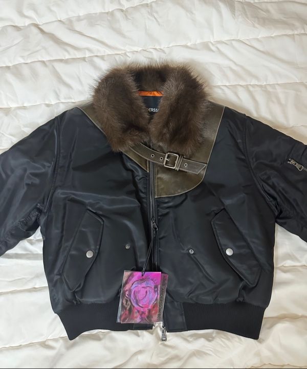 MUSINSA公式 | ANDERSSON BELL FUR COLLAR LEATHER PATCH MA-1 BOMBER