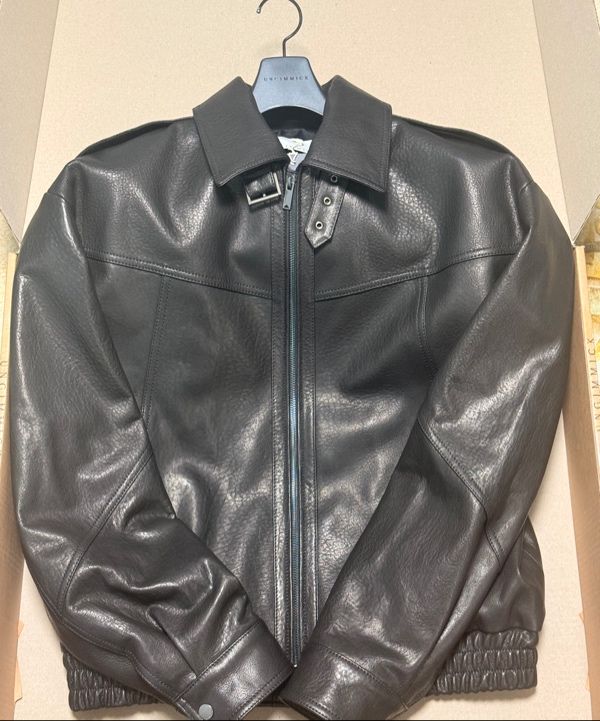 MUSINSA | UNGIMMICK SHRUNKEN NAPPA LEATHER JACKET (BLACK / LAMBSKIN)