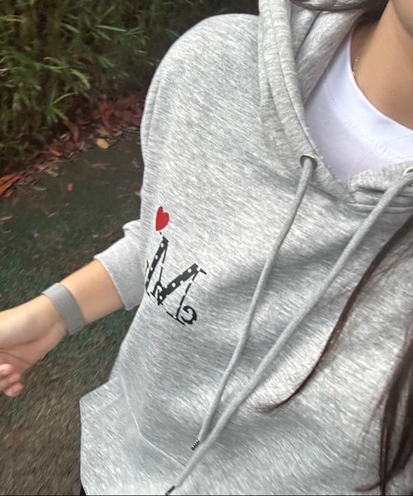 MUSINSA公式 | MUCENT ラブリッツミニハートロゴフードパーカー 男女