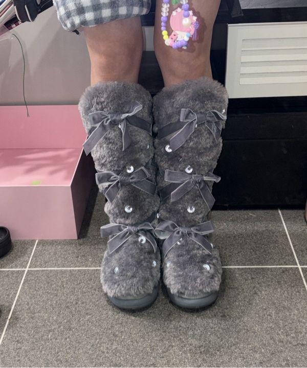 MUSINSA | ROCKFISH WEATHERWEAR [X SUSAN FANG] FURRY LONG BOOTS - 2