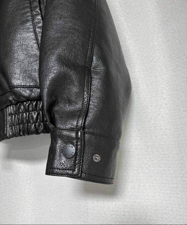 MUSINSA | LADY VOLUME 9197-1 Washing Leather Jacket (BLACK)