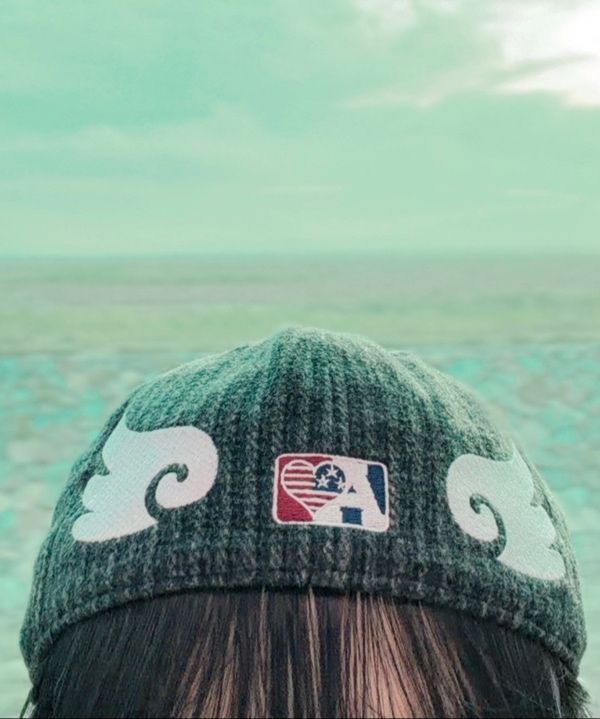 MUSINSA公式 | AEAE AE SYMBOL STRIPE ANGEL WING CAP [BLACK]