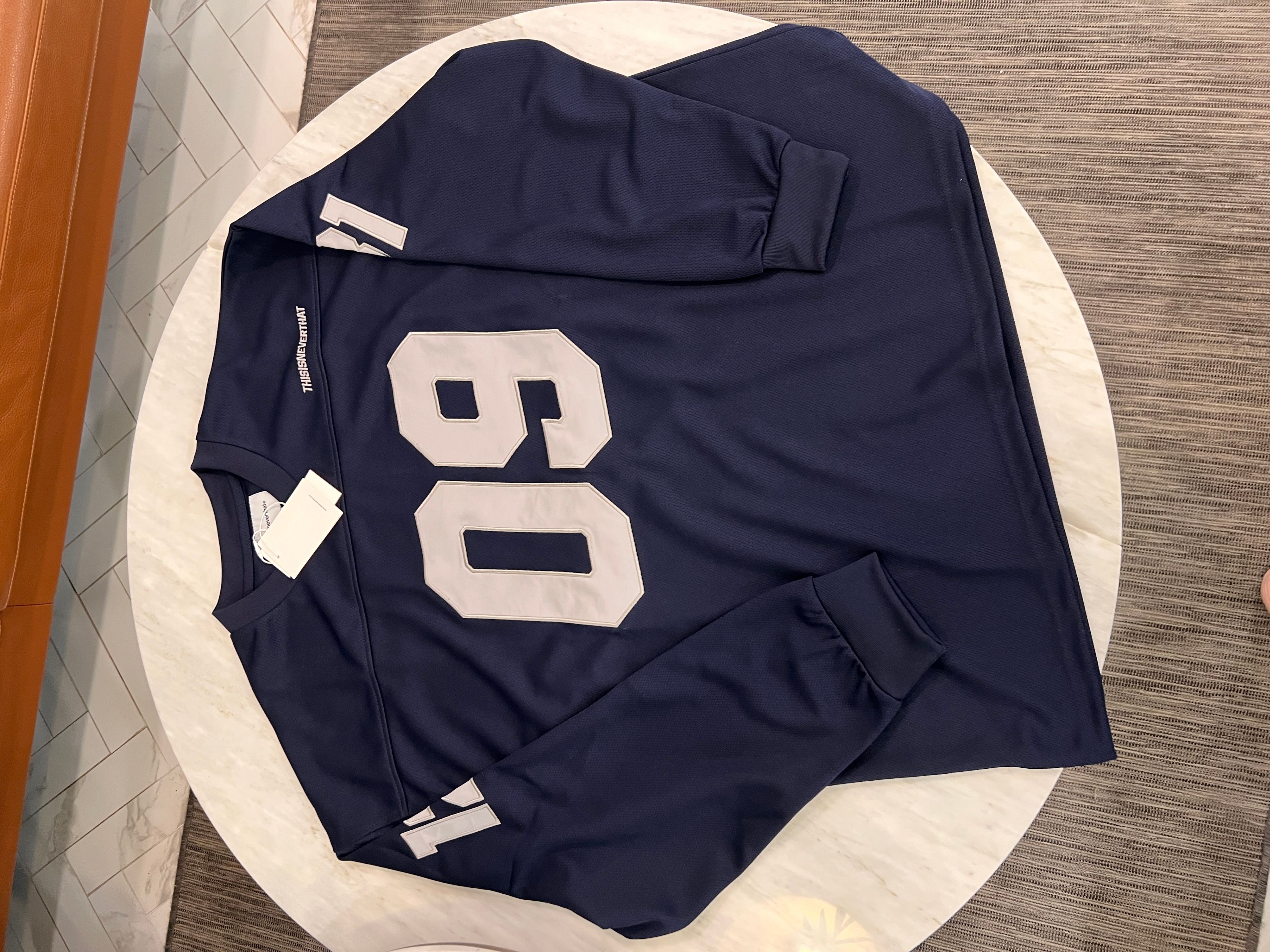MUSINSA | thisisneverthat Football Jersey Navy