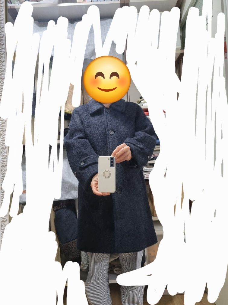 MUSINSA | DUNST FOR WOMEN ALPACA HALF MAC COAT_UDCO5D234_NAVY