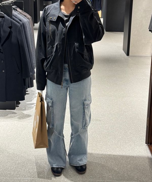 MUSINSA | AAKAM Zippered High Neck Jacket (Black)