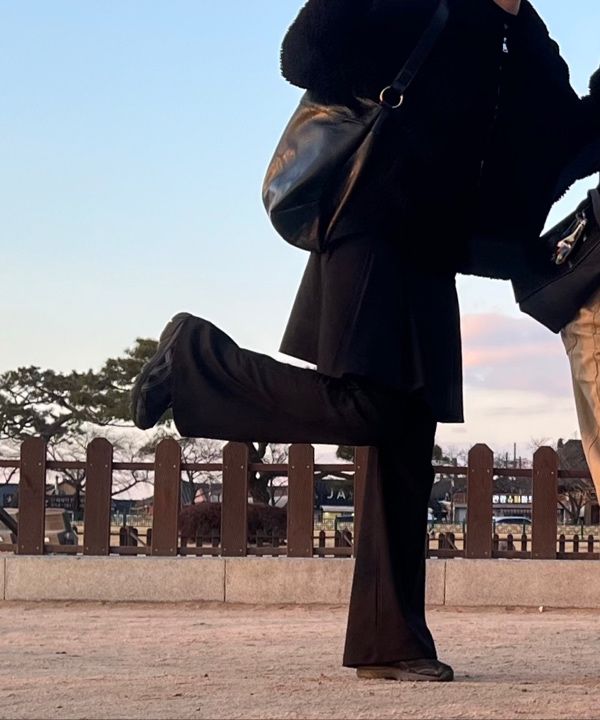 MUSINSA | MISEKI SEOUL Pleats midi skirt pants SET BLACK