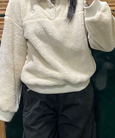 MUSINSA公式 | OAFISH ANORAK FLEECE SWEATSHIRTS, IVORY