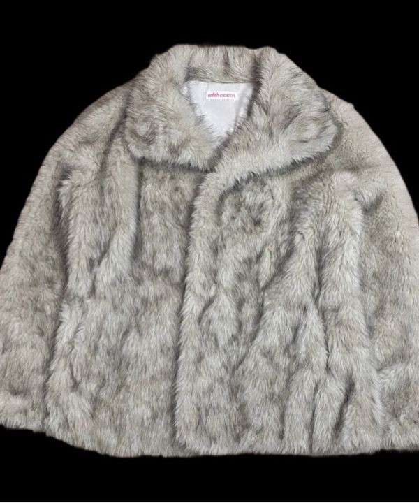 MUSINSA公式 | OAFISH FLUFFY MIX FUR JACKET, LIGHT GRAY