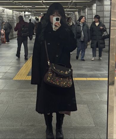 MUSINSA公式 | MISEKI SEOUL Double button long coat BLACK