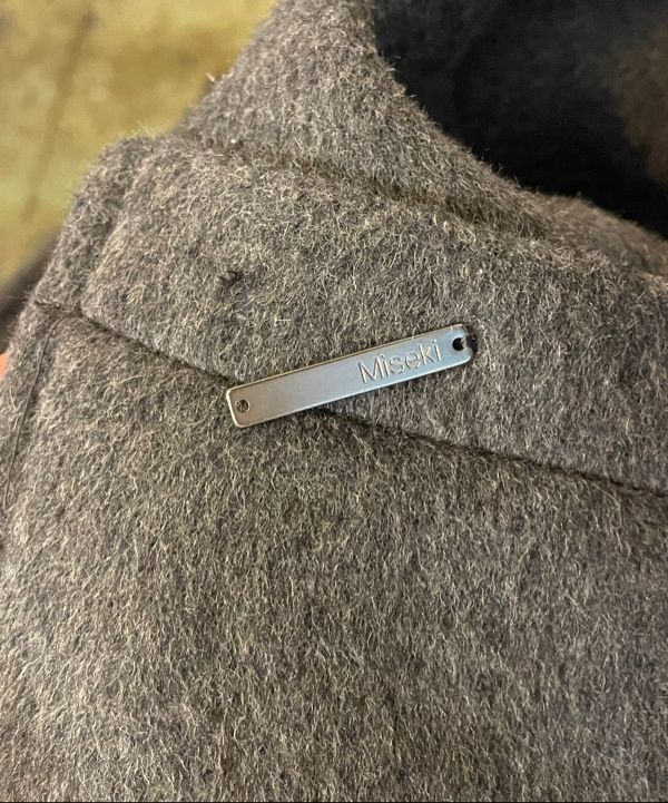 MUSINSA | MISEKI SEOUL Hoodie double button coat CHARCOAL