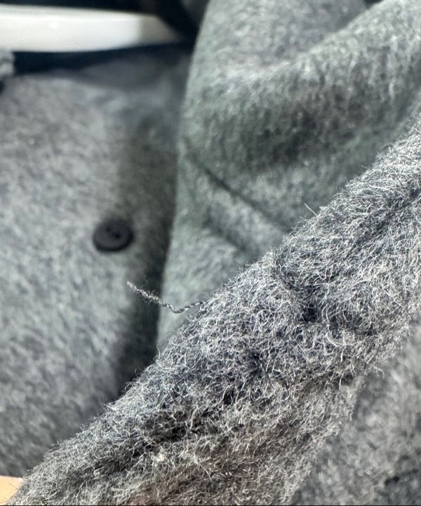 MUSINSA | MISEKI SEOUL Hoodie double button coat CHARCOAL