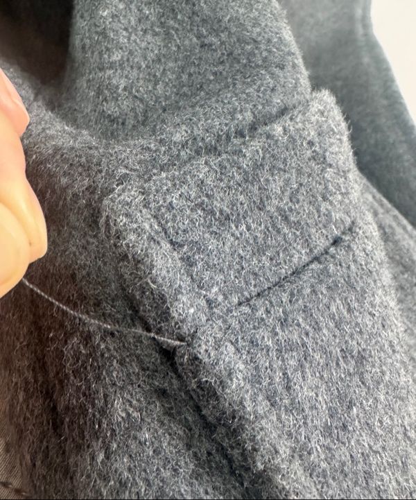 MUSINSA | MISEKI SEOUL Hoodie double button coat CHARCOAL