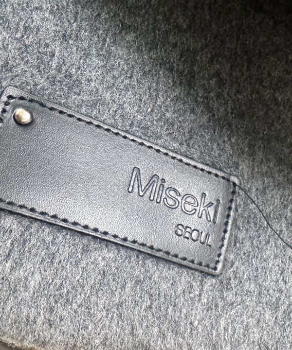 MUSINSA | MISEKI SEOUL Hoodie double button coat CHARCOAL