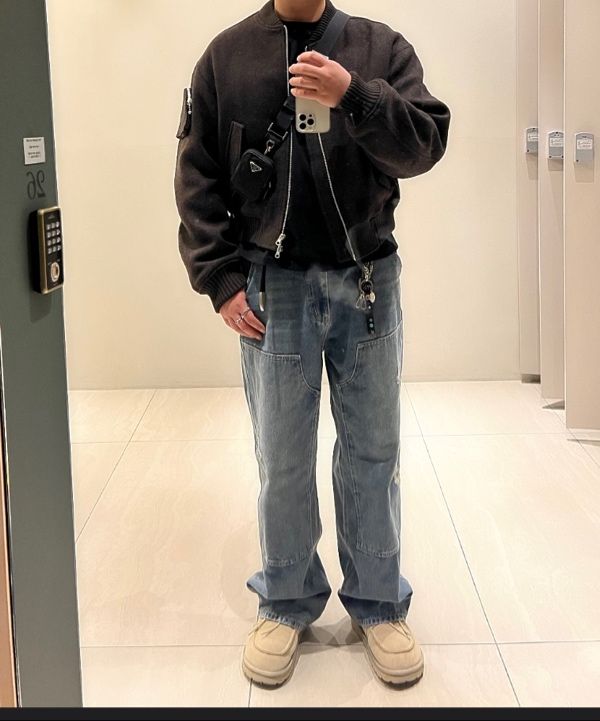 MUSINSA公式 | DNSR ポケットウールヘリンボーンMA-1ブラウン