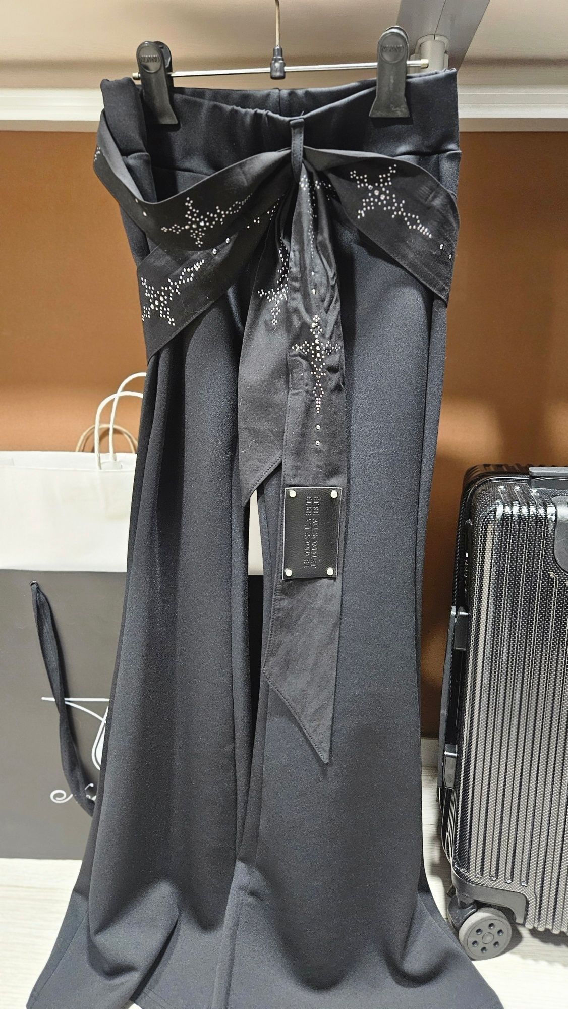 MUSINSA公式 | ETRE AU SOMMET Western Long Belt Leggings Bootcut Pants