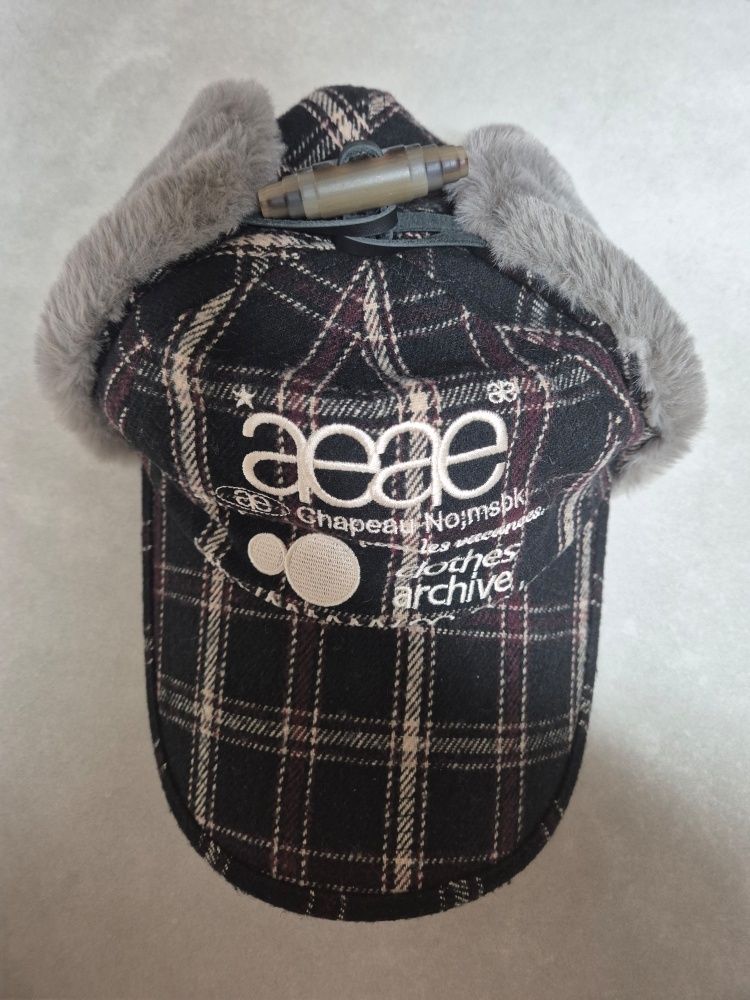 MUSINSA公式 | AEAE WEB LOGO TROOPER CAP [BLACK]