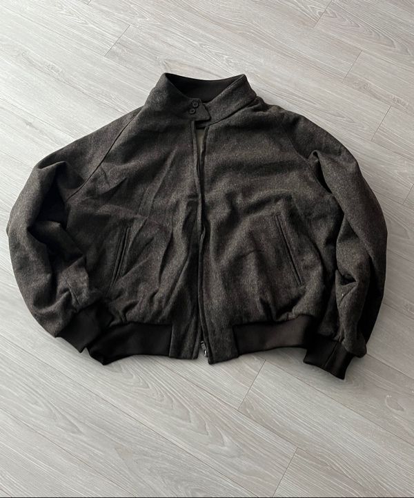 MUSINSA | SUARE Heritage Wool Harrington Jacket Dark Brown
