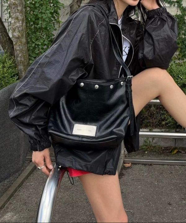 MUSINSA | MATIN KIM MATIN STUD POINT SMALL SHOULDER BAG IN BLACK