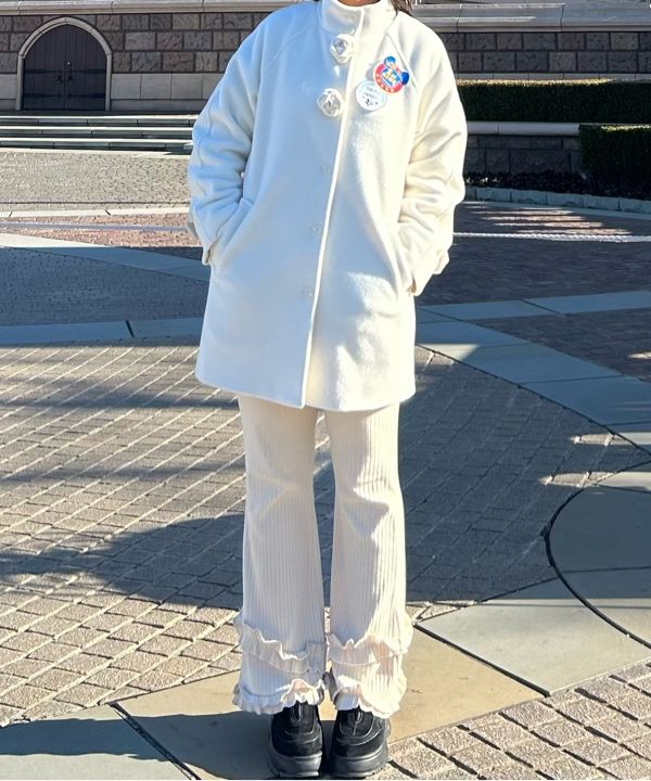 MUSINSA公式 | ILLIGO フレールハーフコートアイボリー