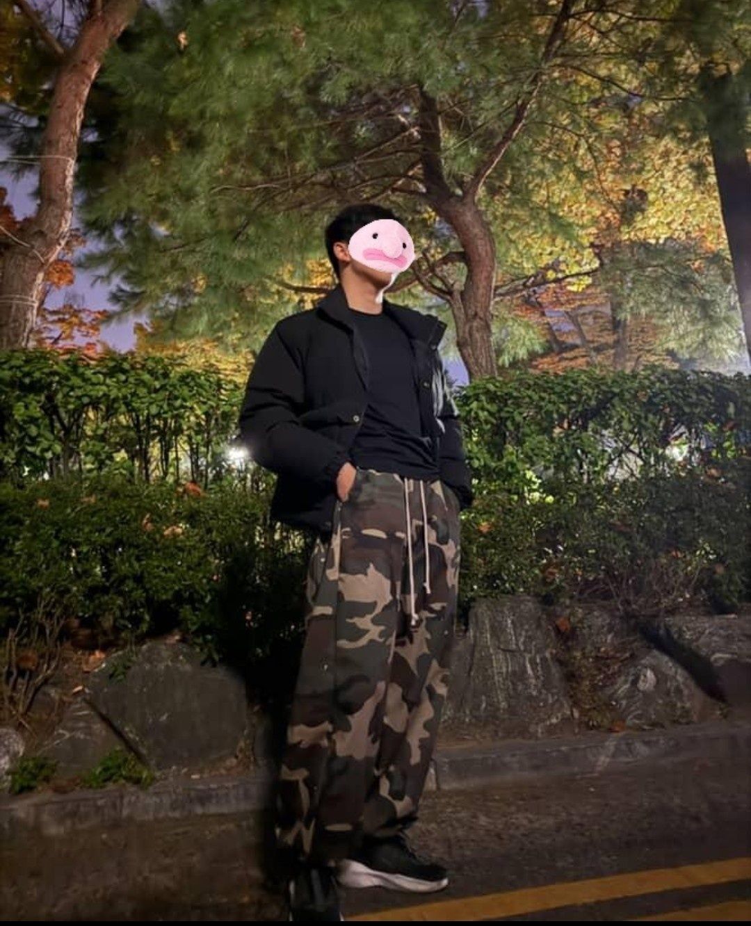 MUSINSA公式 | PEACEOFMIND コットンサイドスナップボタンパンツ（カモ）