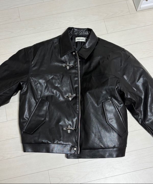 MUSINSA公式 | INDUST キルティングファイヤーマンレザージャケット_