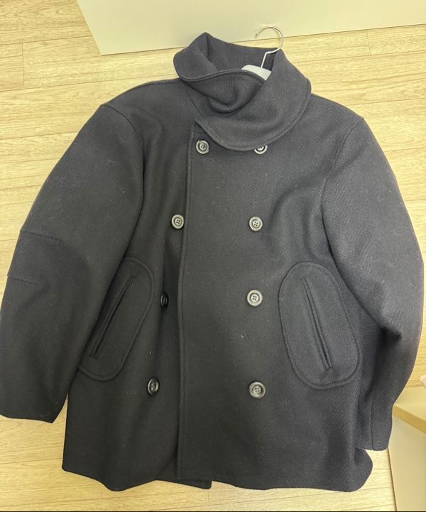 ジャケット・アウター OHESHIO LAYERED COLLAR DOUBLE WOOL COAT MUSINSA | OHESHIO LAYERED COLLAR DOUBLE WOOL COAT, DEEP NAVY