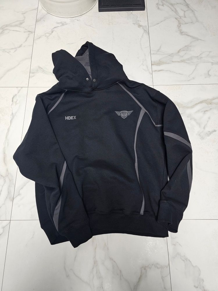 MUSINSA公式 | HDEX ウィングドロゴカラーブロックフードパーカー