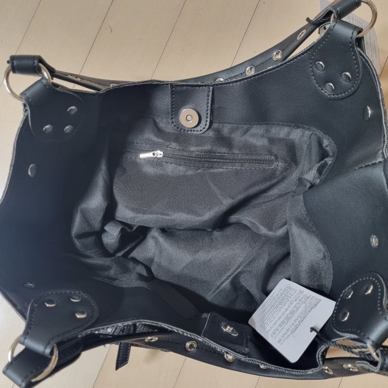 MUSINSA公式 | CHICKS ドットパンチングラインデニムショルダーバッグ