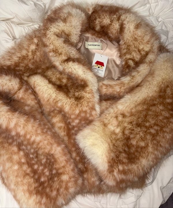 MUSINSA公式 | FUNFROMFUN Bambi Fur Jacket, Brown