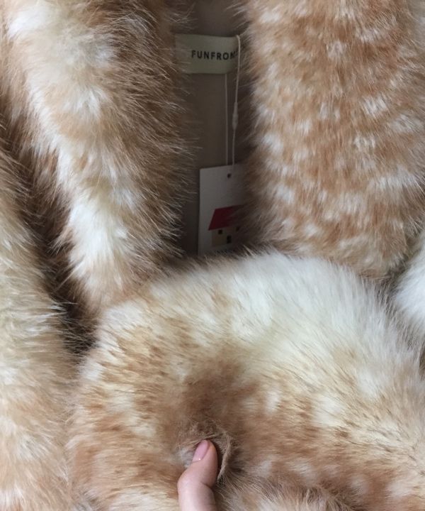 MUSINSA公式 | FUNFROMFUN Bambi Fur Jacket, Brown