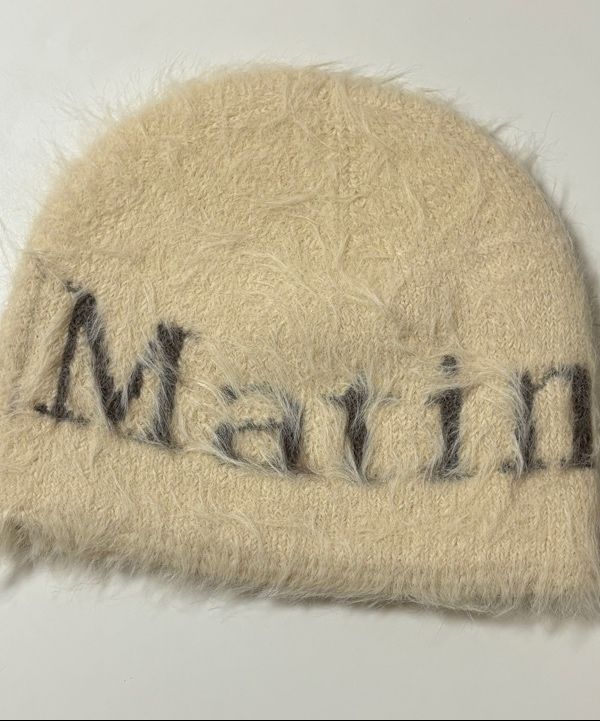 MUSINSA | MATIN KIM MATIN HAIRY KNIT BEANIE IN LIGHT BEIGE