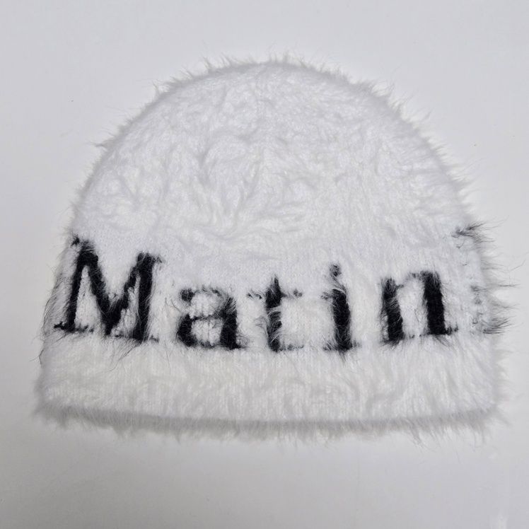 MUSINSA公式 | MATIN KIM MATIN HAIRY KNIT BEANIE IN WHITE