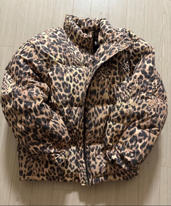 MUSINSA | MATIN KIM LEOPARD DOWN JUMPER IN MIX