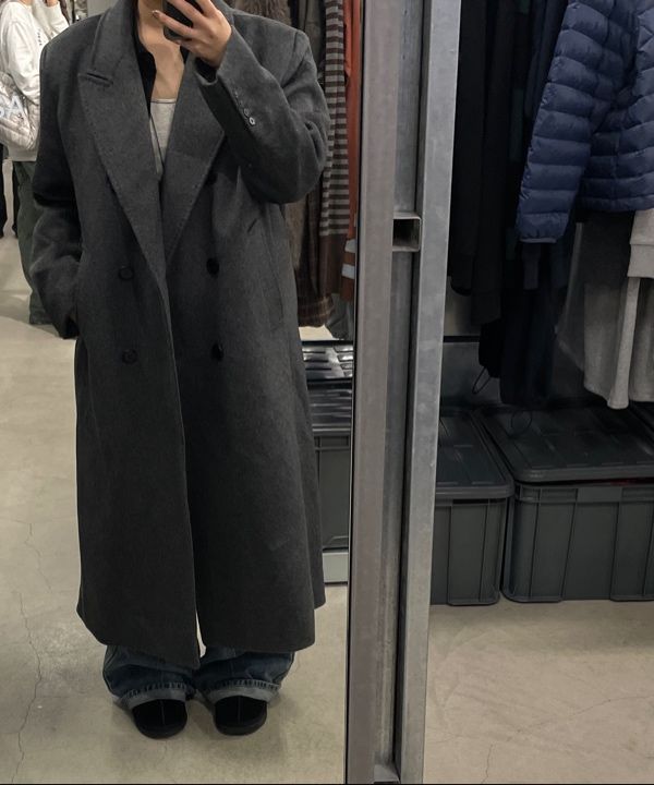 MUSINSA公式 | GENERAL IDEA ダブルブレストウールロングコート