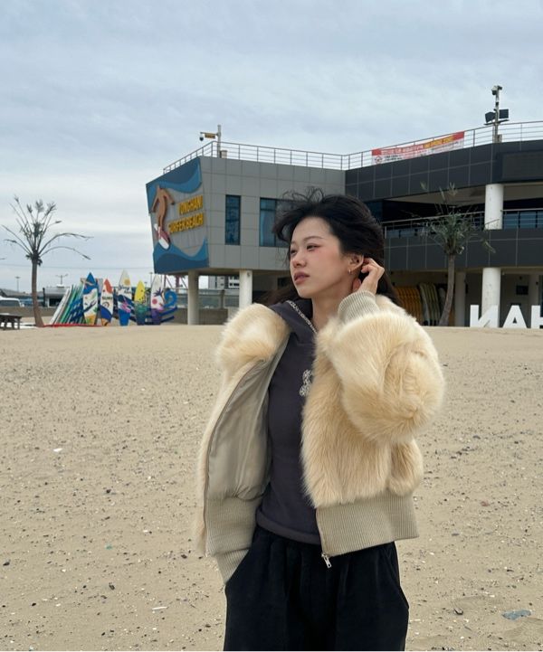 MUSINSA | ASON OBEL FUR JACKET / IVORY