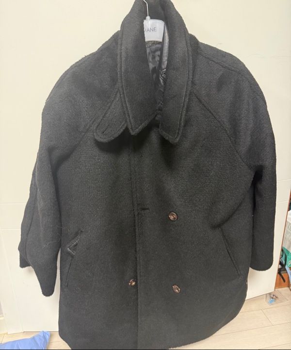 MUSINSA公式 | DEHEVE Wool Double Half Coat [Black]