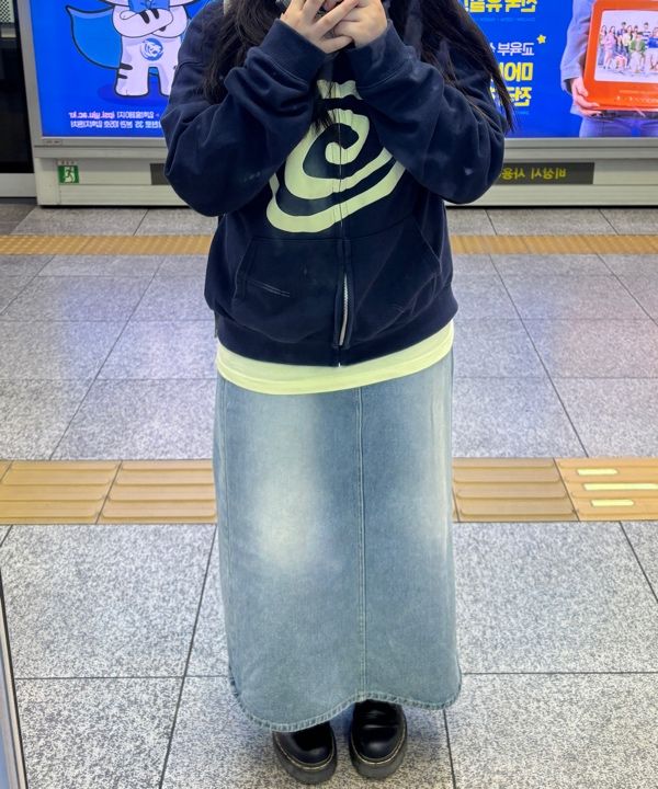 MUSINSA公式 | AMOU Molly Hoodie Zip Up NAVY