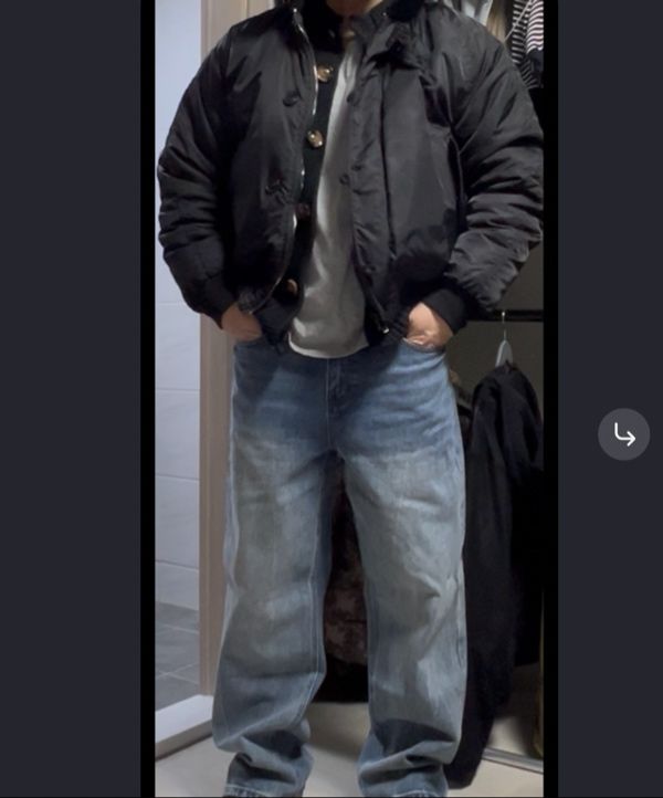 MUSINSA公式 | ANDAGAIN エアフィールドボンバージャケット（ブラック）