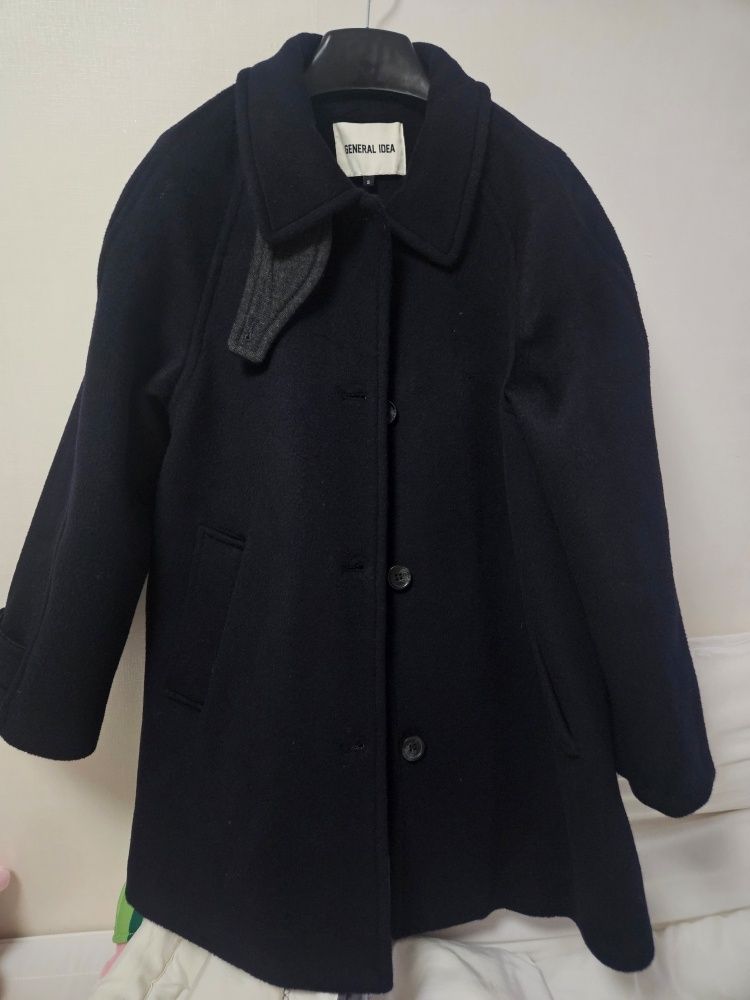 MUSINSA公式 | GENERAL IDEA ウールバルマカンハーフコート[NAVY