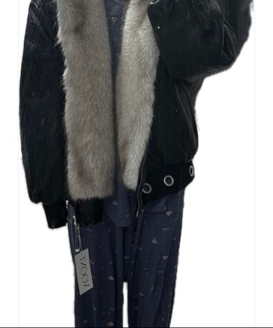MUSINSA公式 | VOONT Eyelet Reversible Fur Leather Jacket (BLACK)