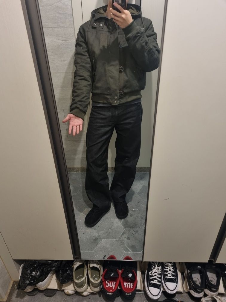 MUSINSA公式 | AAKAM Button Placket Cotton Ma-1 Jacket (Khaki)