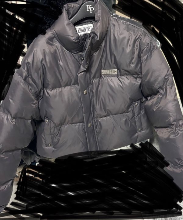 MUSINSA公式 | KHAKIPOINT Stud Padded Jacket (charcoal)