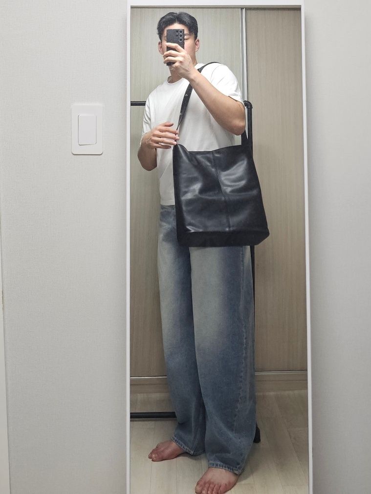 MUSINSA | HYOJI Vegan leather shoulder crossbody bag
