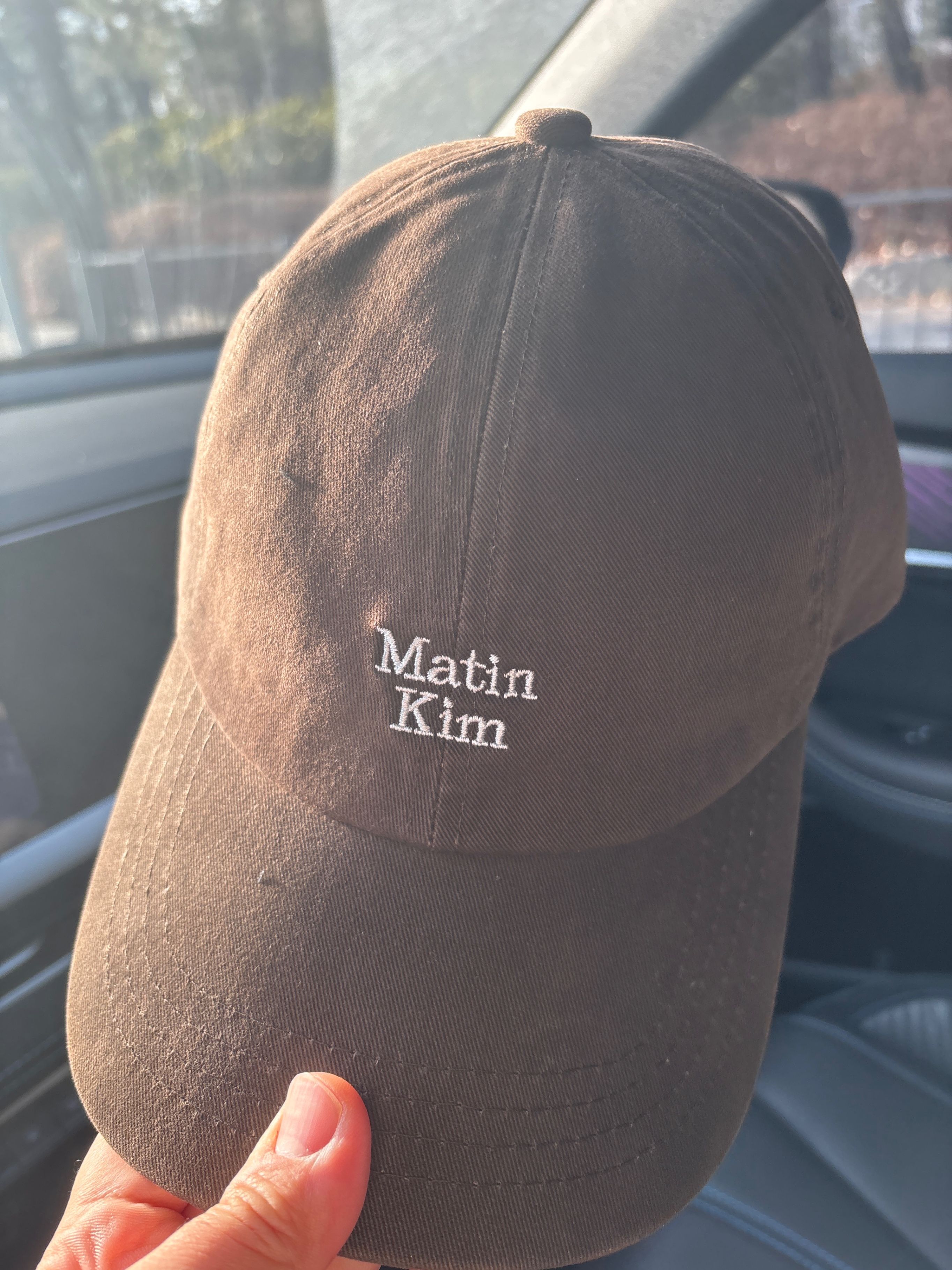 MUSINSA | MATIN KIM MATIN MINI LOGO BALL CAP IN BROWN