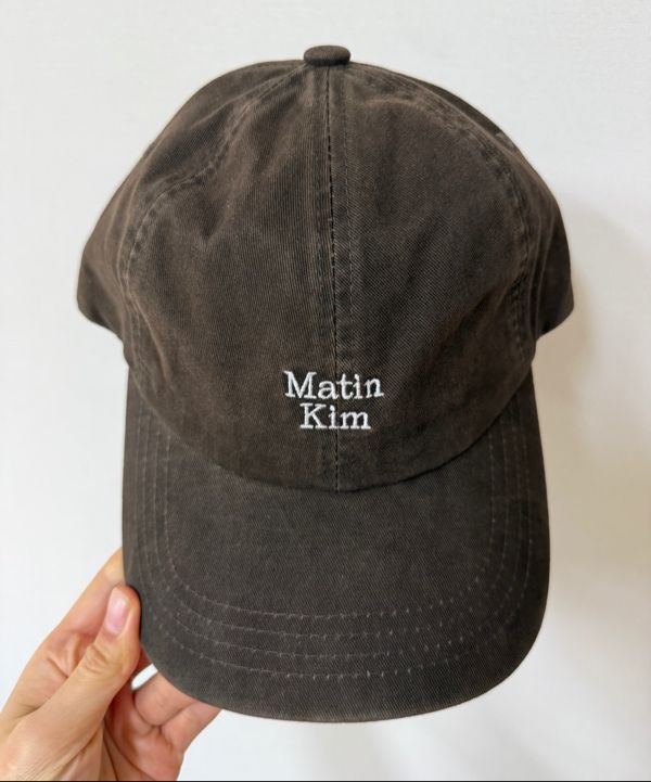 MUSINSA | MATIN KIM MATIN MINI LOGO BALL CAP IN BROWN