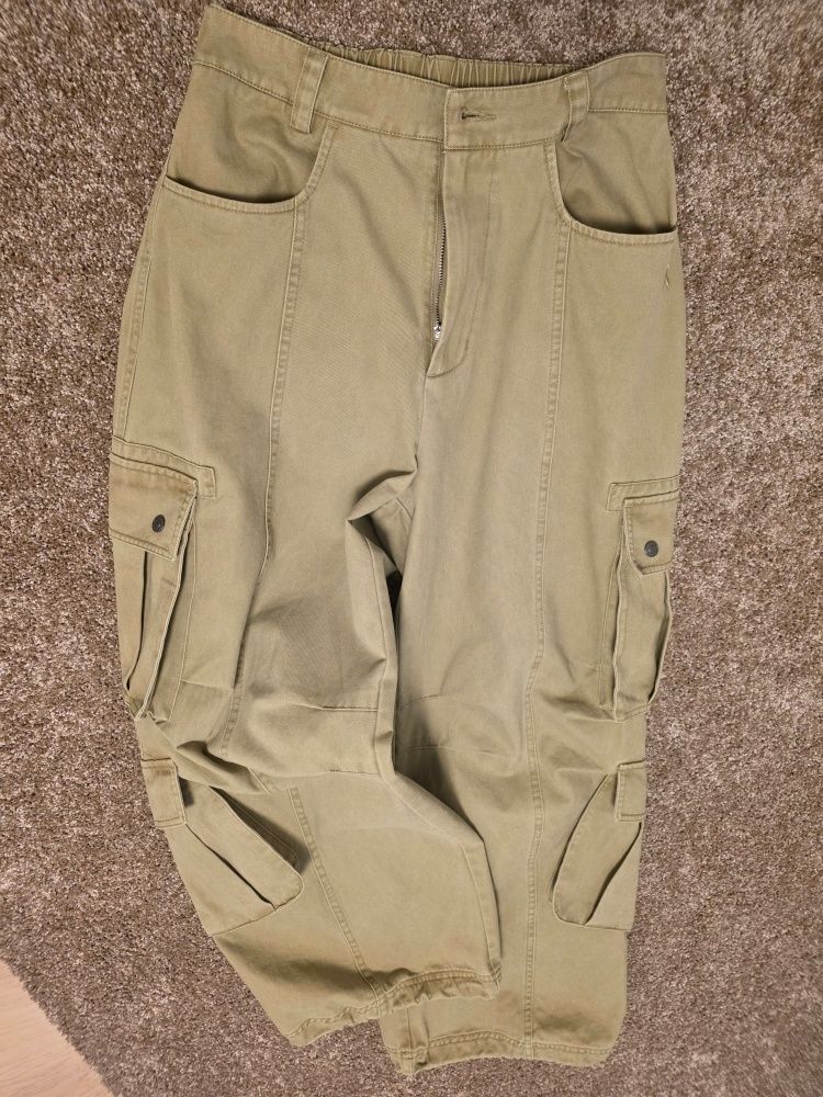 MUSINSA公式 | AAKAM Knee Pin-Tuck Double Pocket Cargo Pants (Beige)