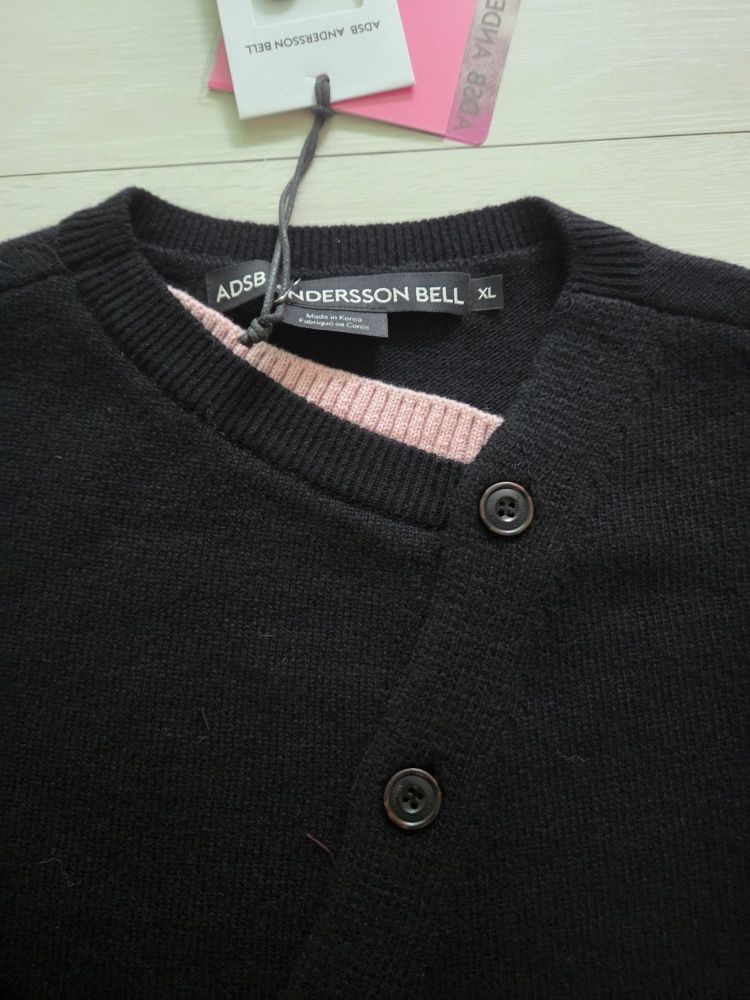 MUSINSA公式 | ANDERSSON BELL LAYERED CARDIGAN atb1433m(BLACK)