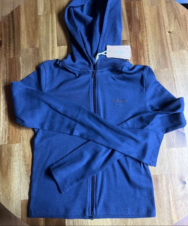 MUSINSA | GLOWNY G CLASSIC ESSENTIAL RIB ZIP-UP (NAVY)