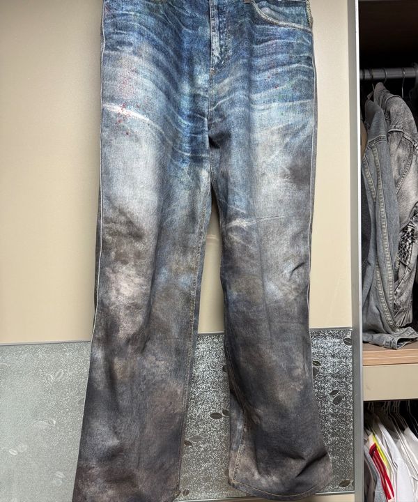 MUSINSA | ANDERSSON BELL UNISEX FESTIVAL MUD PRINTED JEANS apa877u
