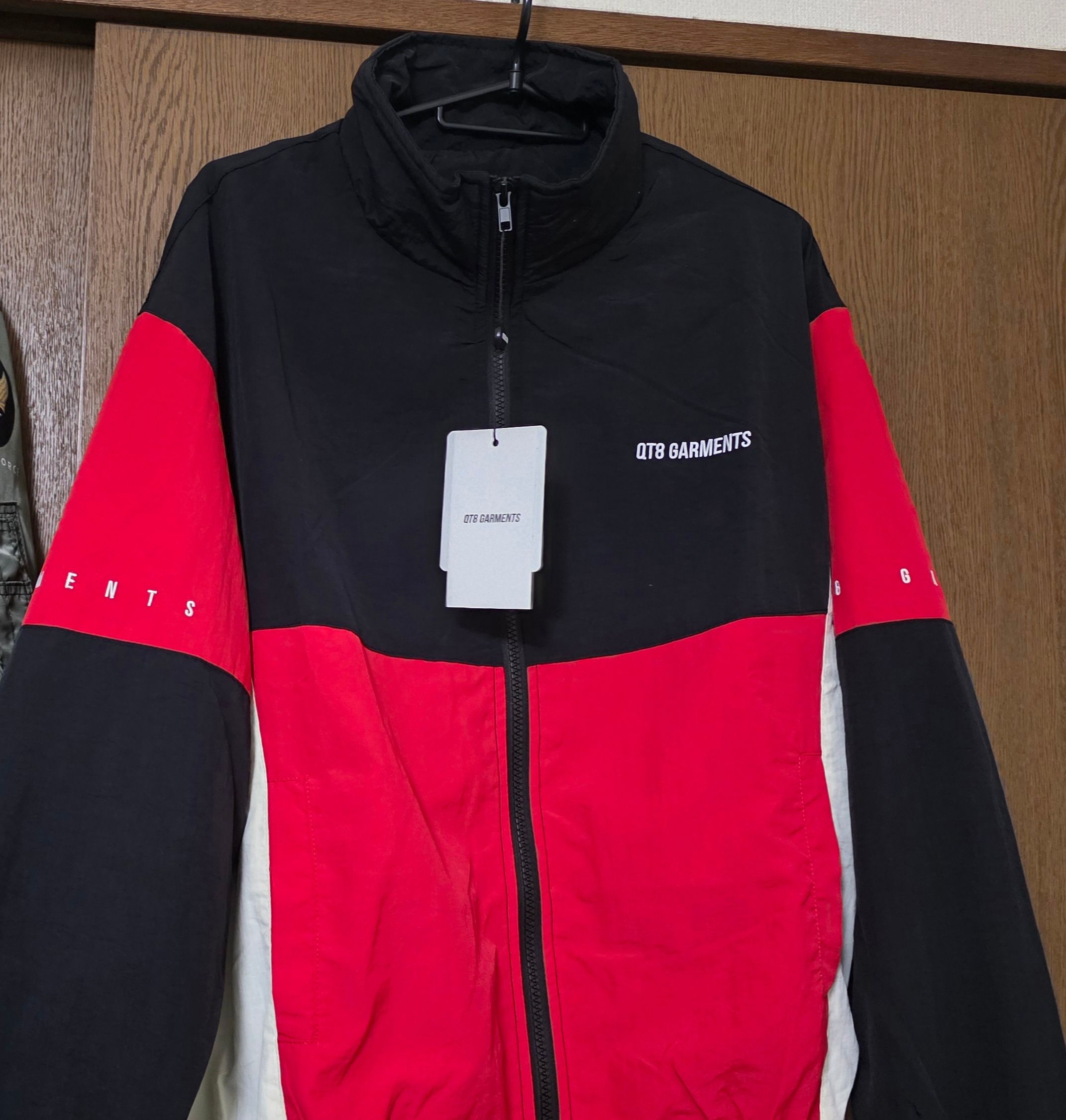 MUSINSA公式 | QT8 GARMENTS Old Track Jacket (ブラック/レッド)